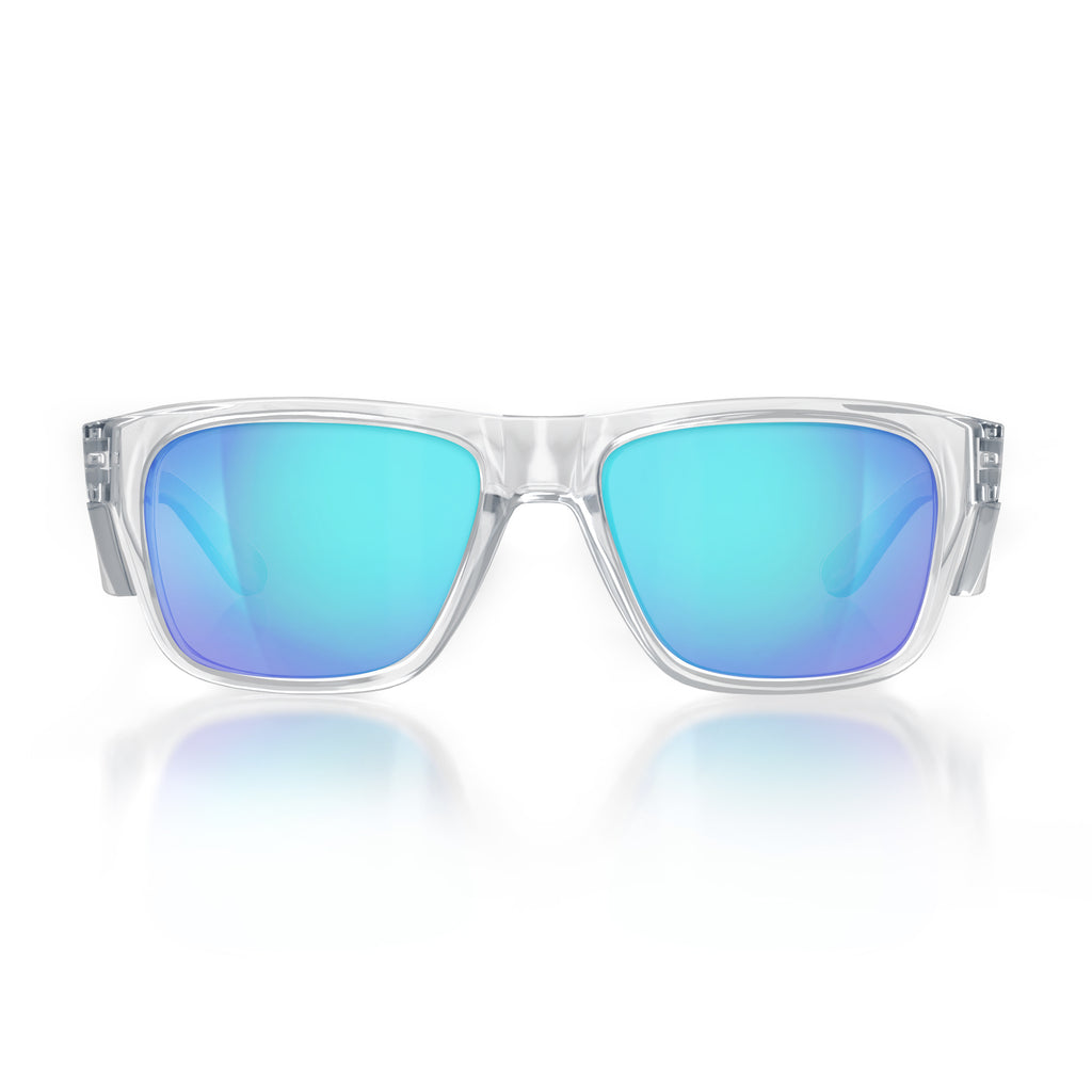 SafeStyle Fusions Clear Frame/ Mirror Blue Polarised Lens