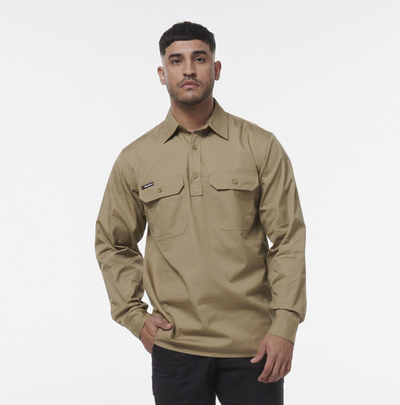 King Gee Workcool Closed Front L/S Shirt