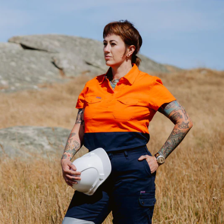 Green Hip Ladies HVis Short Sleeve Shirt