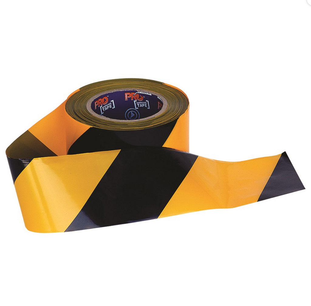 Barricade Tape - 100mm x 75m Yellow/Black