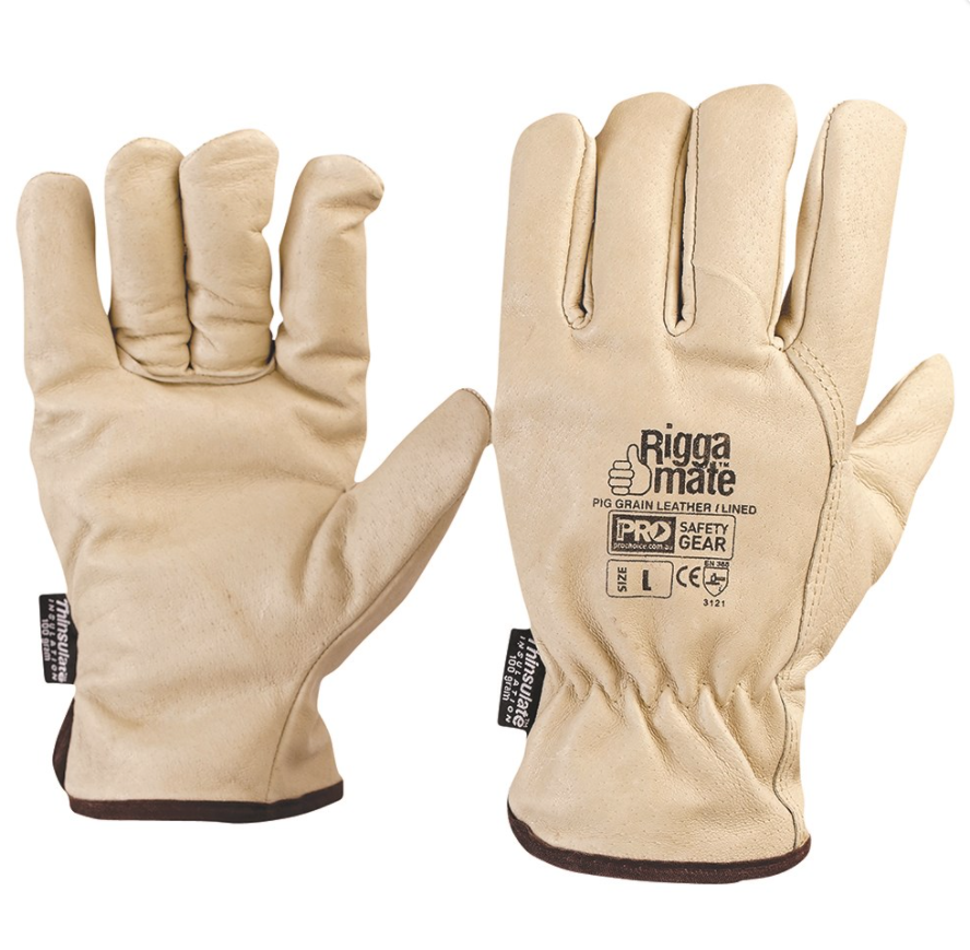 Riggamate Lined Glove - Pig Grain Leather